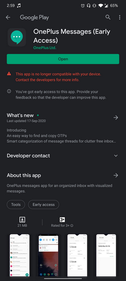 oneplus messages playstore