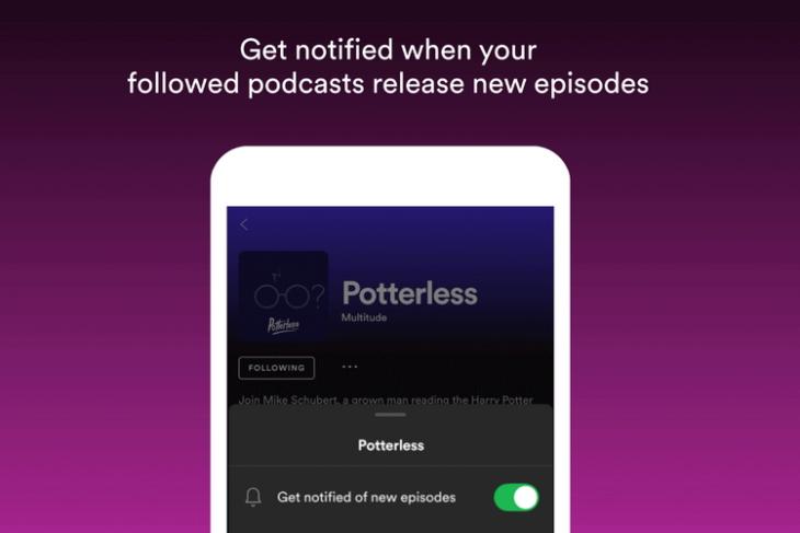 spotify podcast notifications