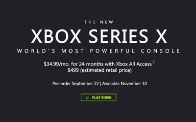 xbox series x price confirmed
