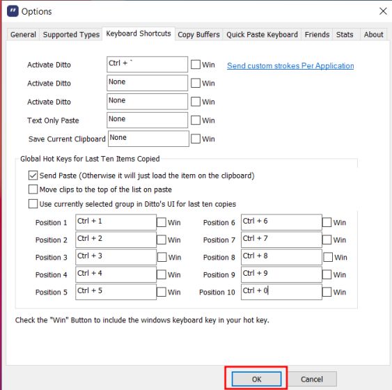 keyboard shortcut for paste lenovo