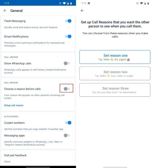 Use the Call Reason Feature on Truecaller