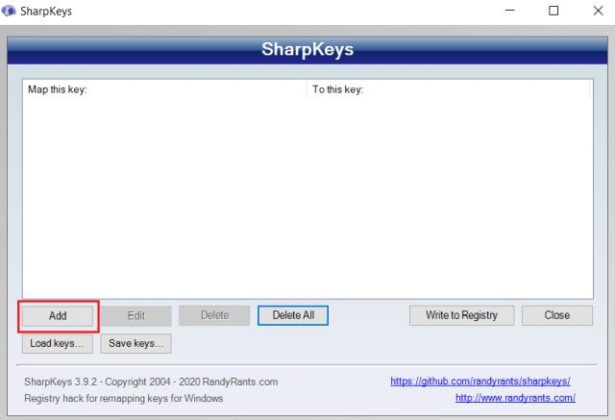 sharpkeys windows 10