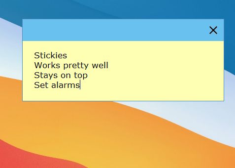 simple sticky notes for windows 10