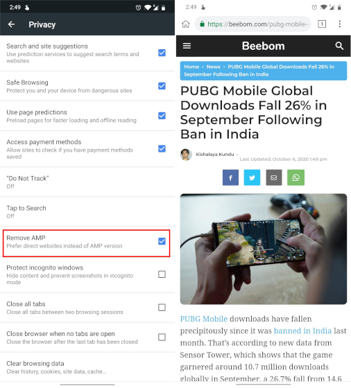 How to Disable AMP Links on Android Devices in 2020 - 84