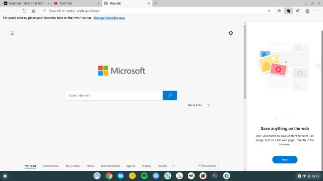 Install Microsoft Edge on a Chromebook