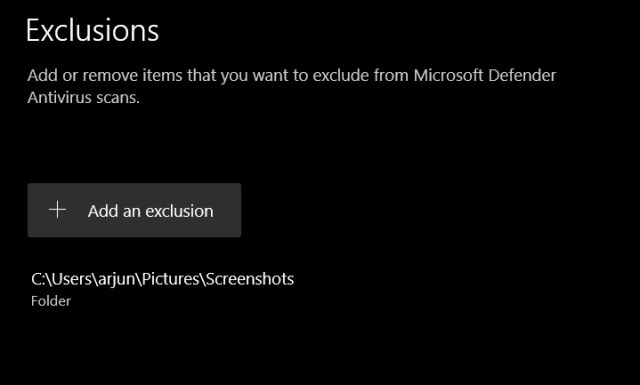 How to Exclude Files and Folders from Windows Defender