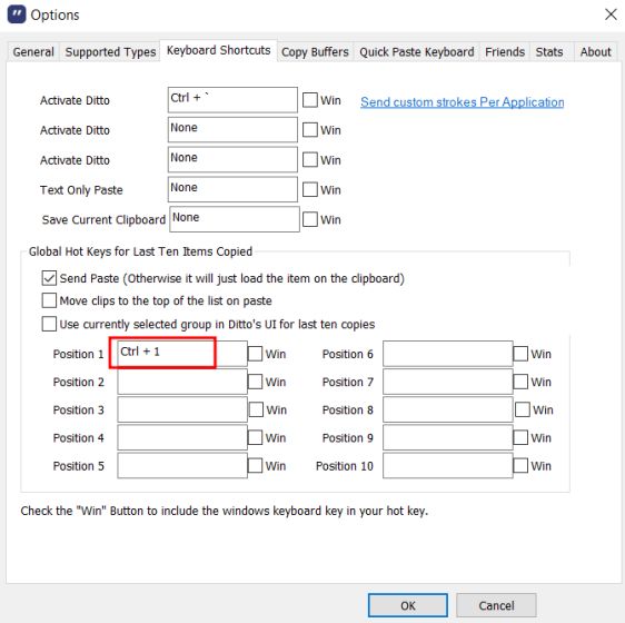 how to create a keyboard shortcut to paste text