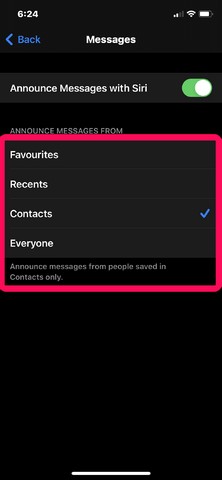 Announce messages with siri how to 5