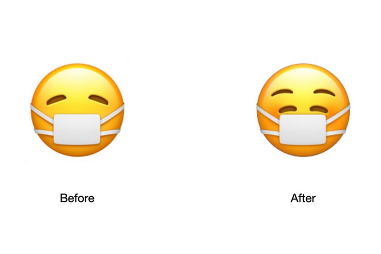 Apple emoji face mask change feat.