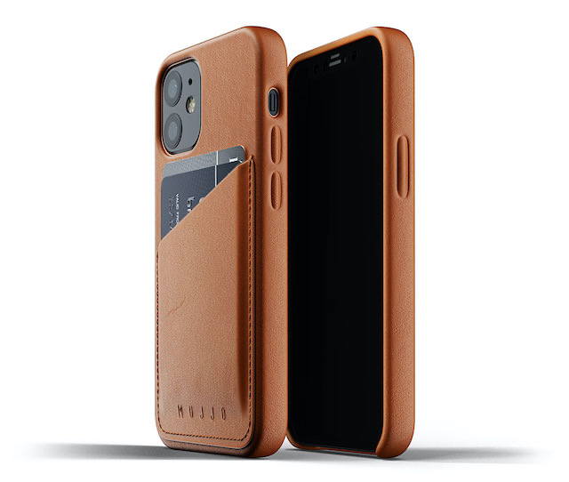 Full Leather Wallet Case for iPhone 12 mini - Tan