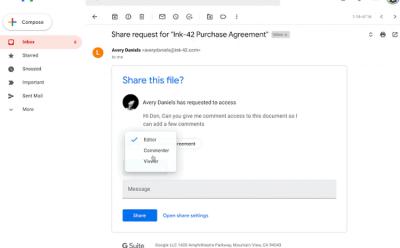 Gmail Users Can Now Directly Grant Access to Google Drive Files