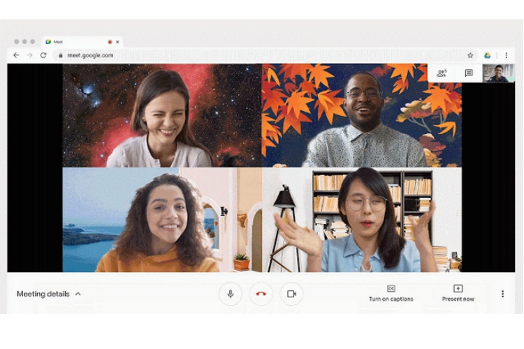 Google Meet Now Supports Custom Backgrounds on the Web