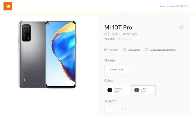 Mi 10T Pro India Pricing Mistakenly Leaked by Xiaomi Ahead of Launch