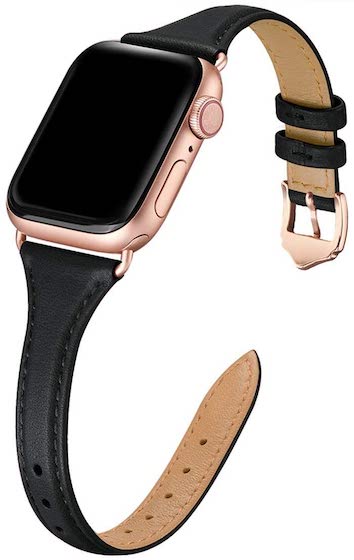 WFEAGL Leather Bands Compatible with Apple Watch 38mm 40mm 42mm 44mm
