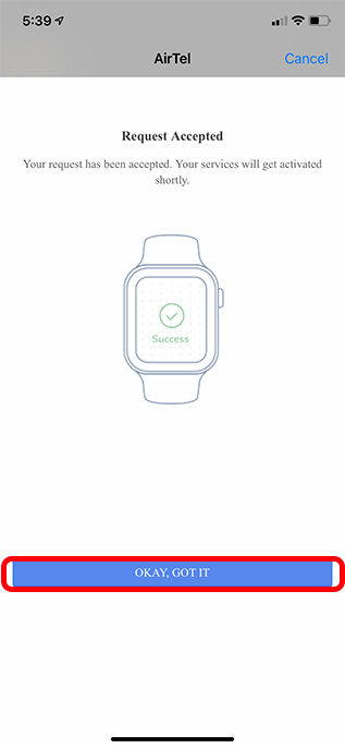 Activate Mobile Data Apple Watch