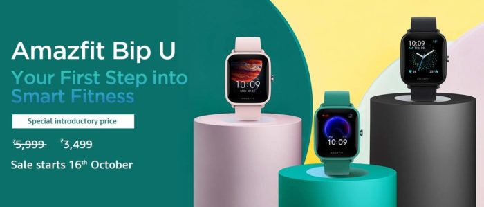  UPDATE  Price  Amazfit Bip U Smartwatch to Launch in India on October 16 - 9