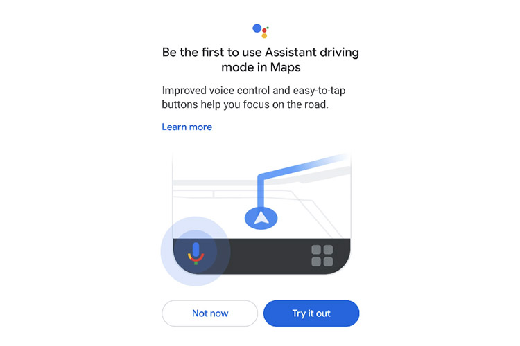 assistant driving mode google maps