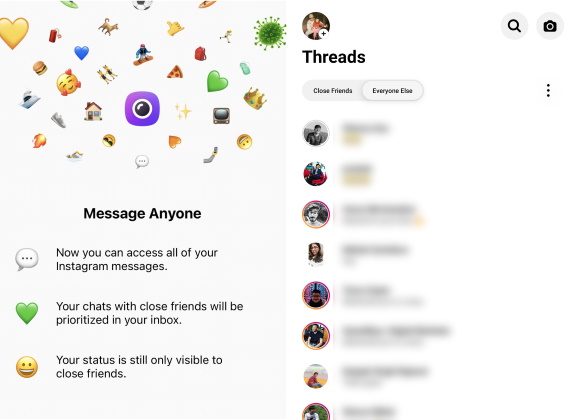 Instagram's Threads App Now Lets You Message Everyone Instead of Just