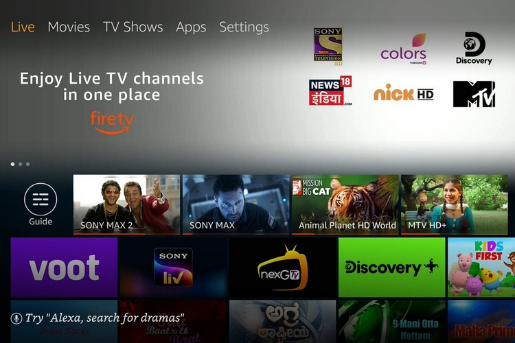 live tv on amazon fire tv