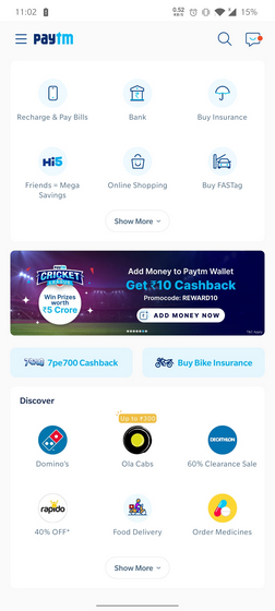 paytm mini apps