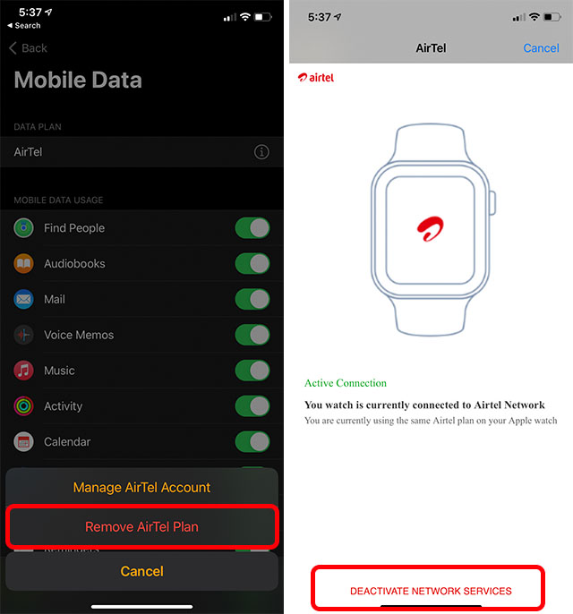 Airtel hot sale iwatch plans