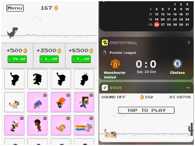 Google is adding its Dinosaur Game as an iPhone widget