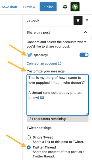 WordPress Now Lets You Share Your Entire Blog Post to Twitter - 91