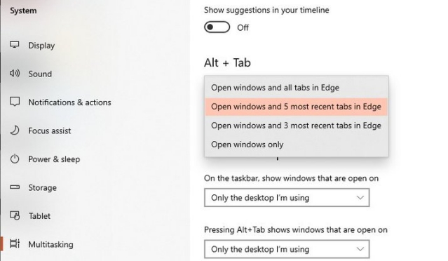 Customize Alt+Tab Behavior on Windows 10
