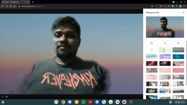 use custom backgrounds on google meet