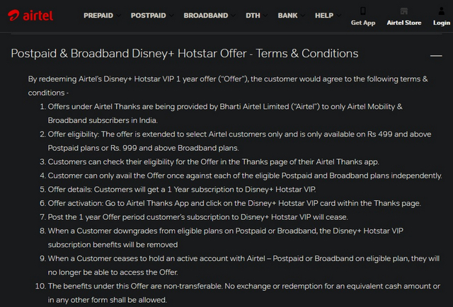 Airtel Offers Free Year of Disney+ Hotstar VIP with Postpaid, Broadband Plans