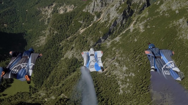 Man can fly. Here is the wingsuit with electric motor - Electric