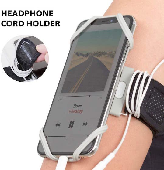 Bone Run Tie Running Armband Phone Holder, Lightweight Sports Cell Phone Arm Band for iPhone 12 