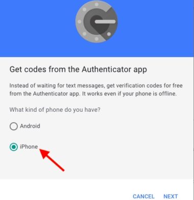 google authenticator new iphone