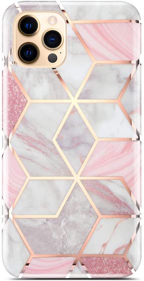 Coolwee Compatible with iPhone 12 Pro Max Case Marble