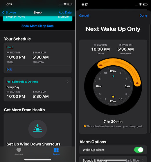 Edit sleep tracker