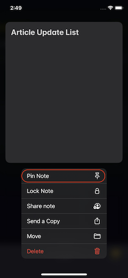 How to Pin Notes in Apple Notes App on iPhone  iPad  and Mac - 24