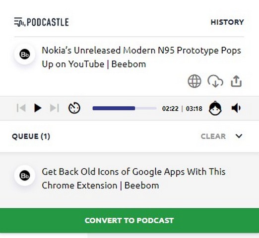 Podcastle text to podcast converter 1
