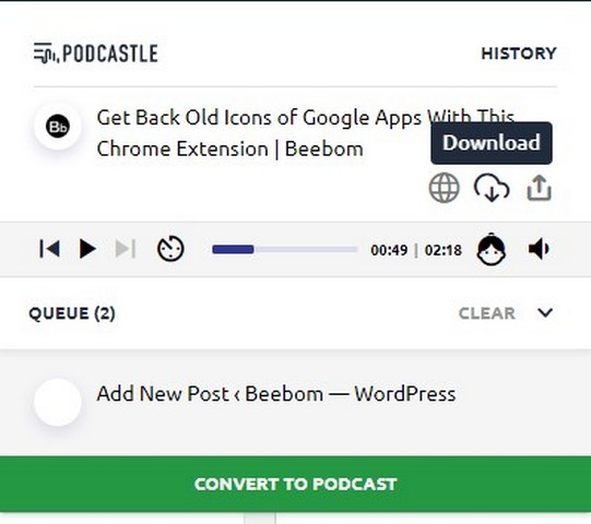 Podcastle text to podcast converter 3