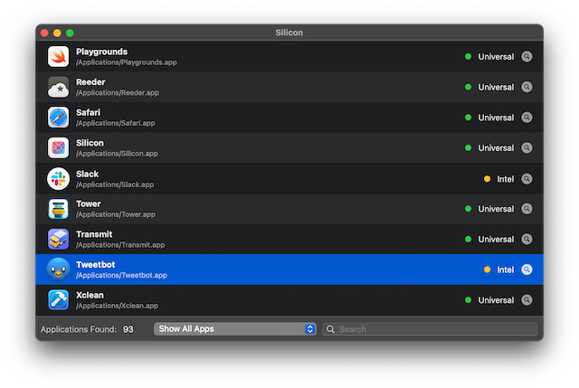 Rosetta 2 running app