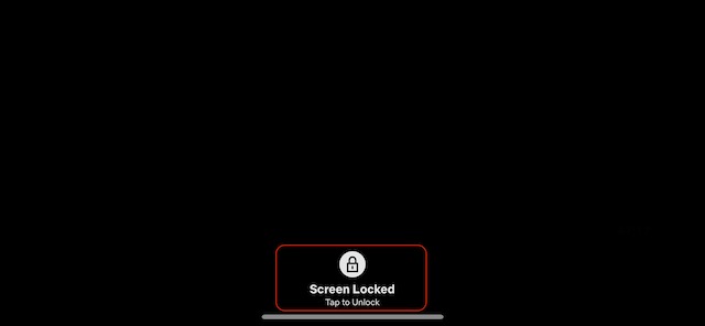 Press to unlock this screen