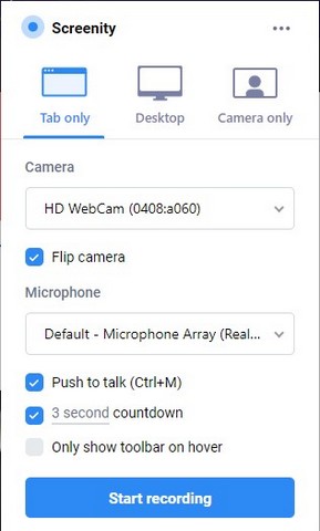 screen recorder chrome webstore