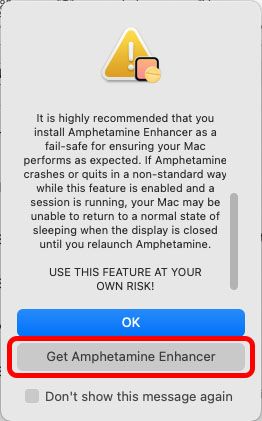 amphetamine helper pop up