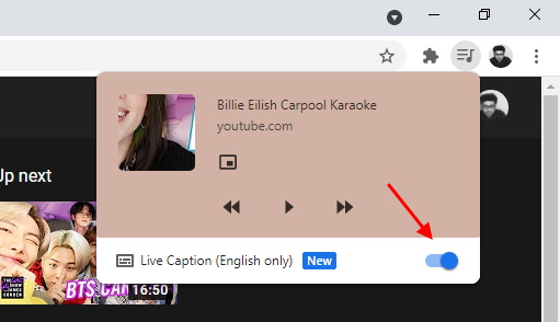 google chrome live captions