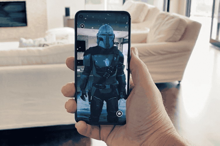 google and disney partner - the mandalorian AR app