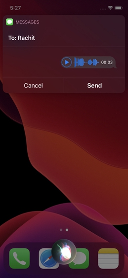 How to Send Audio or Voice Messages Using Siri on iPhone - 8