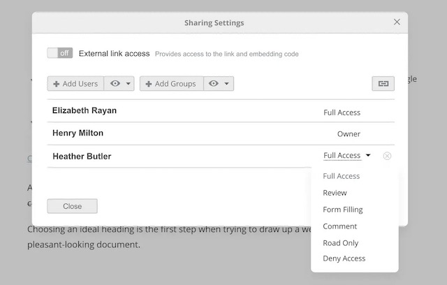 1. Flexible Document Permissions