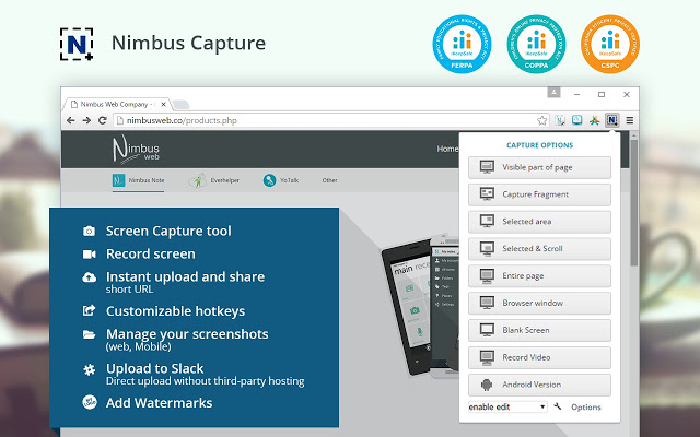 Nimbus best screen recording Chrome extensions