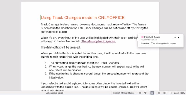 3. Track Changes