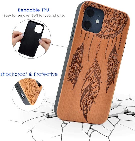 CYD Wooden Case for iPhone 12 : iPhone 12 Pro 6.1-inch