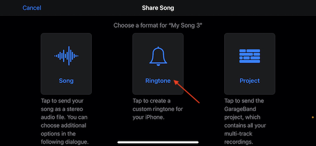 Choose Ringtone icon